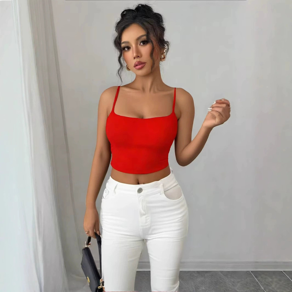 H&M Summer Backless Strappy Crop Top Women Sexy Versatile
